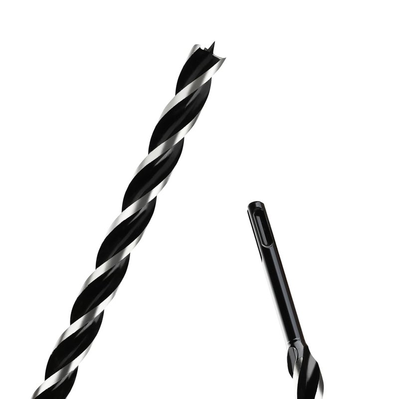 WOBLLMX 7/10" x 18" Auger Drill Bit with SDS Plus Shank for Wood,Tri Flute Ship Auger Long Drill Bit for Soft and Hard Wood,Tree Stump,Plastic,Drywall and Composite Materials - Image 1